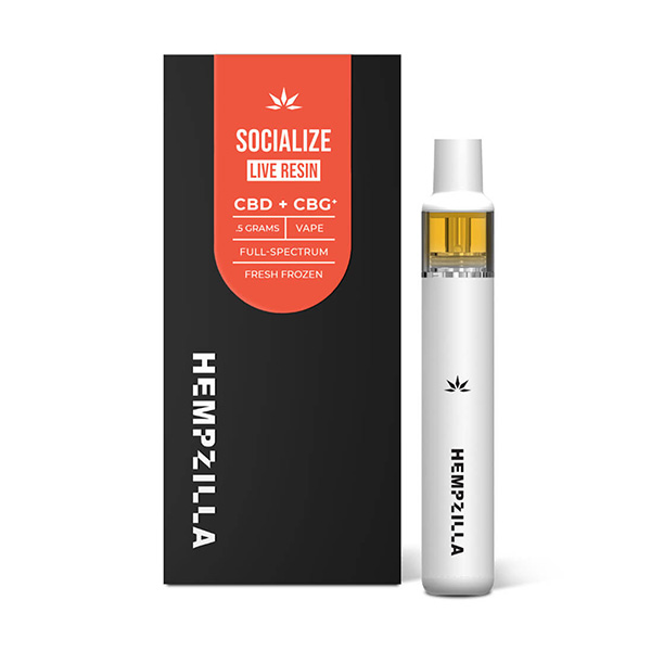 Hempzilla CBD Live Resin Socialize Disposable 500mg