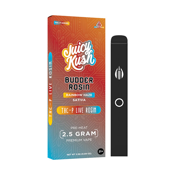 Juicy Kush Budder Rosin THC-P Disposable 2.5gJuicy Kush Budder Rosin THC-P Disposable 2.5g